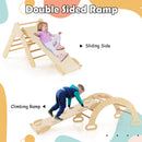 INFANS Climbing Toys for Toddlers, 5 in 1 Kids Wooden Montessori Triangle Set Climber Toy, Indoor Climb Activity