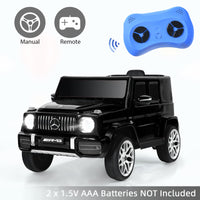 INFANS 12V Kids Ride On Car, Licensed Mercedes Benz G63 Electric Vehicle with Remote Control, Double Open Doors, Music, Bluetooth, 2 Speeds, Wheels Suspension, Battery Powered Driving Toy INFANS