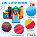 INFANS Inflatable Bounce House, Train Theme Kids Jumping Castle, Inflatable Obstacle Course with 950W Blower