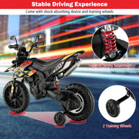 INFANS Kids Motorcycle 12V, Electric Ride-on Motorbike for Toddlers with Training Wheels