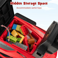 INFANS 3 in 1 Ride on Push Car, Licensed Lamborghini Baby Stroller Sliding Walking Car with Push Handle