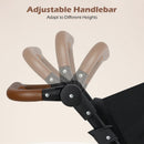 INFANS Double Stroller, Foldable Baby Tandem Stroller with Djustable Backrest Canopy Footrest