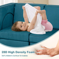INFANS Modular Kids Play Couch, 8 PCS Toddler Creative Sectional Fort Building Sofa