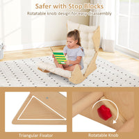 INFANS Wooden Arch Climber Rocker with Soft Cushion, 6 in 1 Montessori Climbing Toys for Toddlers, Gym Playset Gift for Kids