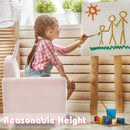 INFANS Kids Sofa, Children Armrest Chair with Sturdy Wood Construction and Dutch Velvet