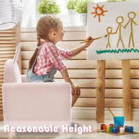 INFANS Kids Sofa, Children Armrest Chair with Sturdy Wood Construction and Dutch Velvet