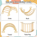 INFANS Climbing Toys for Toddlers, 5 in 1 Kids Wooden Montessori Triangle Set Climber Toy, Indoor Climb Activity