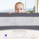 INFANS Bed Rail for Toddlers, 59" Foldable Safety Baby Crib Rail Fit for Kids Twin, Extra Long Swing Down Bed Guardrail for Convertible Crib, Queen, Full, King Mattress Side Guard