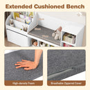 Kids Bookshelf Toy Storage Organizer with Reading Nook Seat Cushion