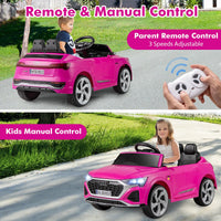 INFANS Licensed Audi SQ8 Ride on Car, Battery Powered Electric Vehicle for with Remote Control, Adjustable Music, LED Lights