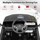 INFANS Ride on Police Car, 12V Kids Battery Powered Electric Vehicle with Siren, Flashing Lights, Bluetooth, Power Display