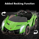 INFANS 2 Seater Kids Ride on Car, 12V 4WD Licensed Lamborghini Veneno Powered Electric Vehicle with Rocking Mode, Remote Control