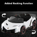 INFANS 2 Seater Kids Ride on Car, 12V 4WD Licensed Lamborghini Veneno Powered Electric Vehicle with Rocking Mode, Remote Control