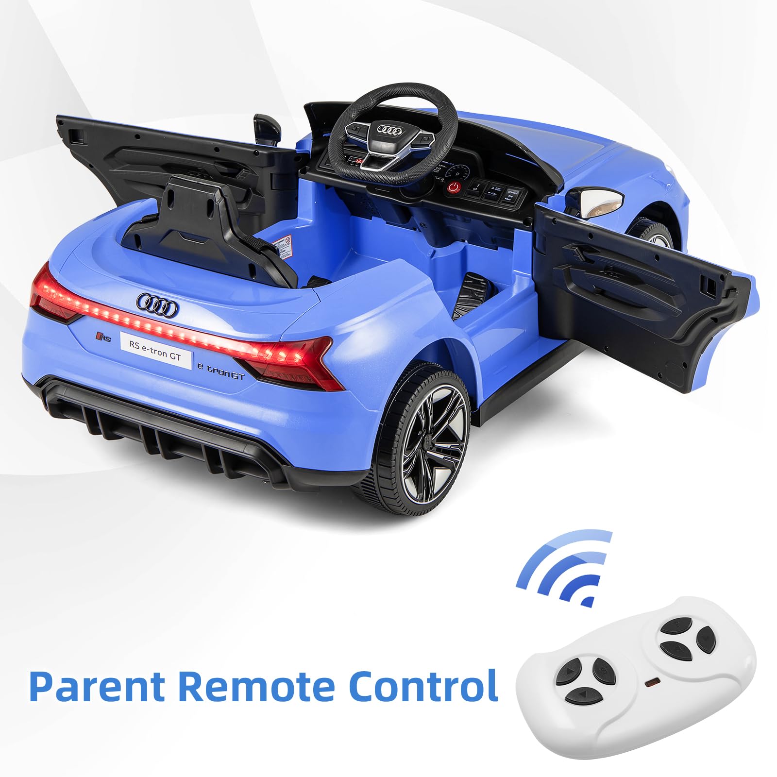 INFANS 12V Kids Ride on Car, Licensed Audi RS e-tron GT Electric Vehicle, Toddlers Battery Powered Toy