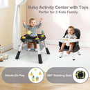 INFANS 9 in 1 High Chair, Convertible Baby Highchair, Table and Chair Set Building Block Infant Dining Booster Seat