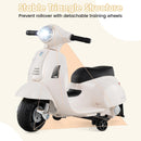 INFANS Licensed Vespa Kids Motorcycle, 6V Battery Powered Motorbike for Toddlers with Training Wheels, Horn, LED Lights