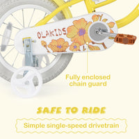 12 14 16 18 Inch Toddlers Bike with Removable Training Wheels Basket