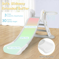 INFANS Toddler Slide, 3 in 1 Foldable Kids Slide Indoor Slideway, Climber Freestanding Playset, Extra Long Slipping Slope Toy