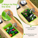 INFANS Outdoor Play Kitchen with Acrylic Drawing Board Blackboard