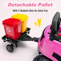 INFANS Ride on Car, 12V 2 in 1 Kids Street Sweeper Truck Electric Vehicle with Remote Control