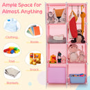 INFANS Children Wardrobe, Kid Closet, Cute for Kids Bedroom Nursery Armoire with 8 Cube, Kid Clothes Storage Organizer