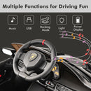 INFANS 2 Seater Kids Ride on Car, 12V 4WD Licensed Lamborghini Veneno Powered Electric Vehicle with Rocking Mode, Remote Control