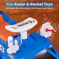 INFANS Ride on Car, 6V Electric Toy for Kids with Radar, Rocket, MP3, USB, Horn, 4-Wheeler Battery Powered Quad Gift for Toddlers