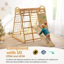 INFANS 8 in 1 Climbing Toys for Toddlers, Kids Wood Montessori Climber Playset, Indoor Playground Jungle Gym