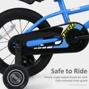 INFANS Kids Bike 12 Inch Toddlers Bike with Training Wheels Basket Adjustable Seat Handbrake and Coaster Brake