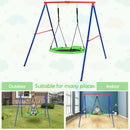 INFANS 660lbs 40 Inch Saucer Tree Swing, Round Flying Swing Seat for Kids, Outdoor Round Platform Swing