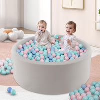 INFANS Foam Ball Pit for Toddlers with 200 Balls, 36"x 12" Large Round Ball Pool Playpen with Soft Memory Sponge Pad, BPA Free