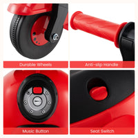 INFANS Ride on Push Car, Foot-to-Floor Sliding Car for Toddlers Kids Motorcycle with Bubble Maker, 3 Wheels Ride on Toys