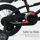 INFANS Kids Bike 12 Inch Toddlers Bike with Training Wheels Basket Adjustable Seat Handbrake and Coaster Brake