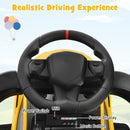 INFANS 3 in 1 Ride on Push Car, Licensed Lamborghini Baby Stroller Sliding Walking Car with Push Handle