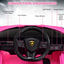 INFANS 12V Licensed Lamborghini Sian Kids Ride on Car with Parent Remote Control, Electric Toy Roadster Carbon Fiber Textured
