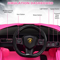 INFANS 12V Licensed Lamborghini Sian Kids Ride on Car with Parent Remote Control, Electric Toy Roadster Carbon Fiber Textured