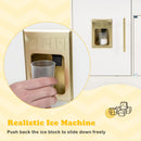 INFANS Kids Kitchen Playset Cooking Toy Kitchen Set with Coffee Machine Stove Removable Sink Microwave Storage Cabinet