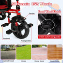 INFANS Kids Tricycle, 4 in 1 Stroll Trike with Adjustable Push Handle, Suitable for 10 Months to 5 Years