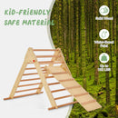 INFANS Climbing Toys for Toddlers, 3 in 1 Foldable Kids Wood Montessori Pikler Climber Ladder with Ramp, Slide