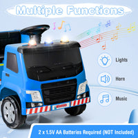INFANS Ride on Car, 6V Recycling Garbage Truck Electric Vehicle with Music, Horn, Warning Lights