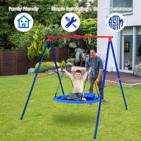 INFANS 660lbs 40 Inch Saucer Tree Swing, Round Flying Swing Seat for Kids, Outdoor Round Platform Swing