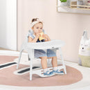 INFANS 4 in 1 Baby High Chair, Convertible Highchair for Babies and Toddlers, Infant Feeding Highchairs with Removable Tray Adjustable Footrest