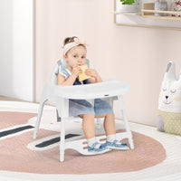 INFANS 4 in 1 Baby High Chair, Convertible Highchair for Babies and Toddlers, Infant Feeding Highchairs with Removable Tray Adjustable Footrest