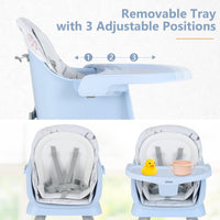 INFANS 8 in 1 Baby High Chair, Convertible Highchair for Babies and Toddlers, Infant Dining Booster Seat, Kids Stool Table Chair Set