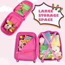 INFANS Kid Luggage Set, 12’’ Travel Backpack and 16’’ Carry on Suitcase with Rolling Spinner Wheels for Children Boys Girls