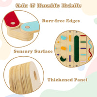 INFANS Wooden Balance Beam Stepping Stones for Kids, Montessori 12 Piece Obstacle Felt Course Gymnastics Toy for Playroom Indoor