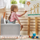 INFANS Kids Sofa, Children Armrest Chair with Sturdy Wood Construction and Dutch Velvet