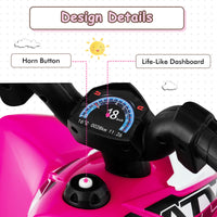 Infans Kids Ride on ATV, 6V Electric Vehicle for Toddlers, 4 Wheeler Battery Powered Motorized Quad Toy Car