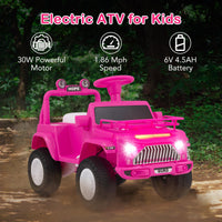 INFANS Kids Ride on Car, 6V Battery Powered Electric Vehicle ATV for Toddlers with Foot Pedal, Music