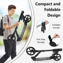 INFANS Kick Scooter for Adults Teens, Big Wheels Foldable Scooter  Ages 10+ Kids Youth